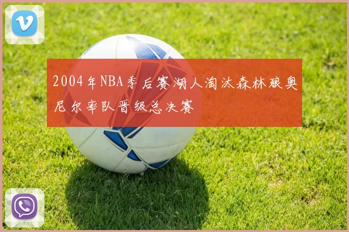 2004年NBA季后赛湖人淘汰森林狼奥尼尔率队晋级总决赛